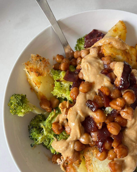 Warm Vegan Chickpea Salad