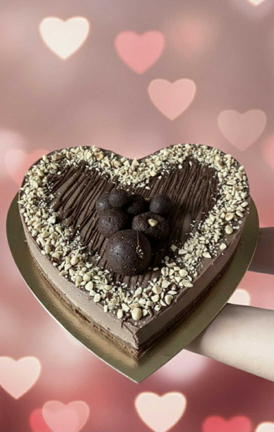 Valentine's Heart Shaped Baci Cake
