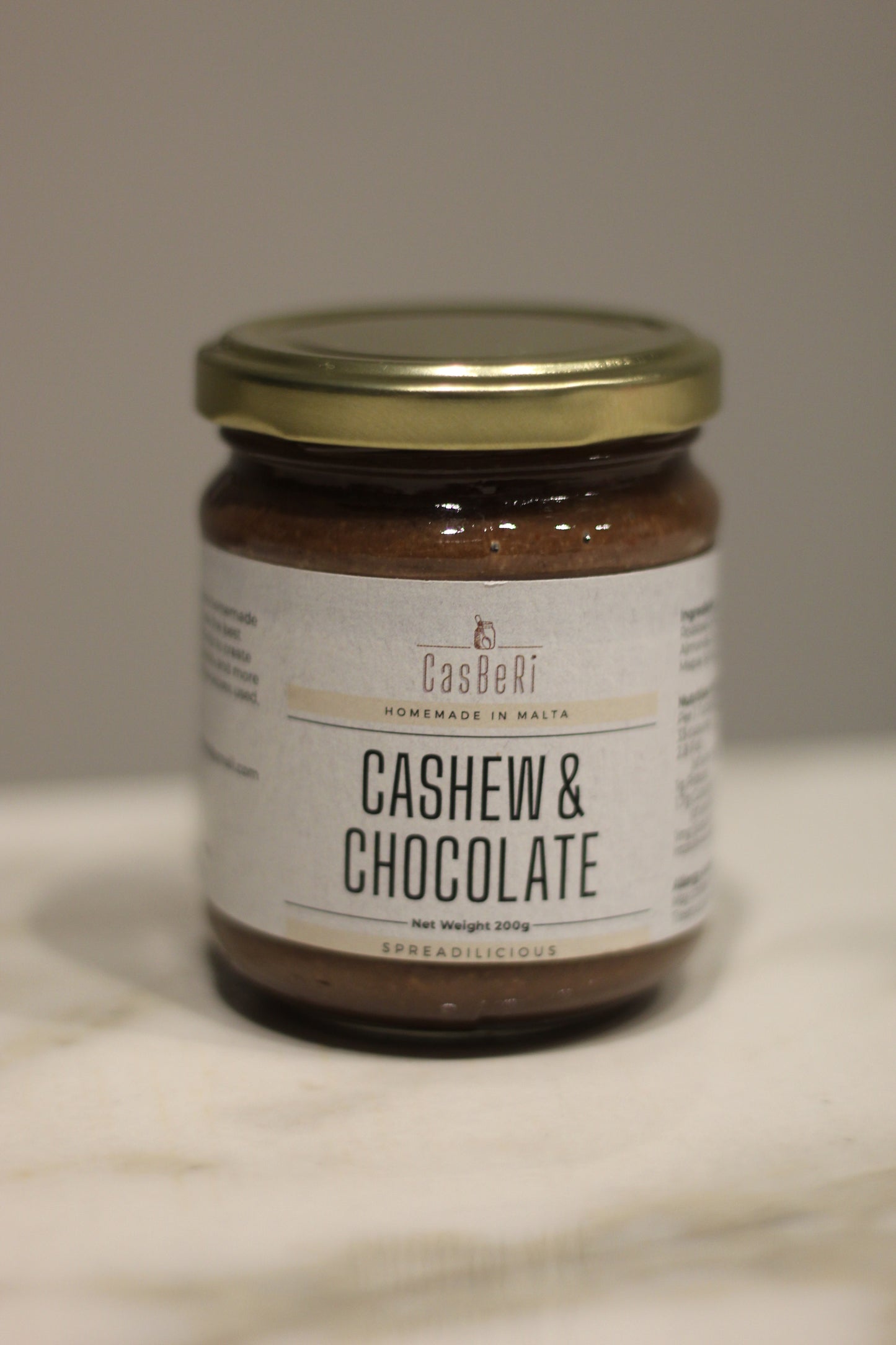 Refined Sugar Free, Vegan Cashew & Chocolate Butter in Jar