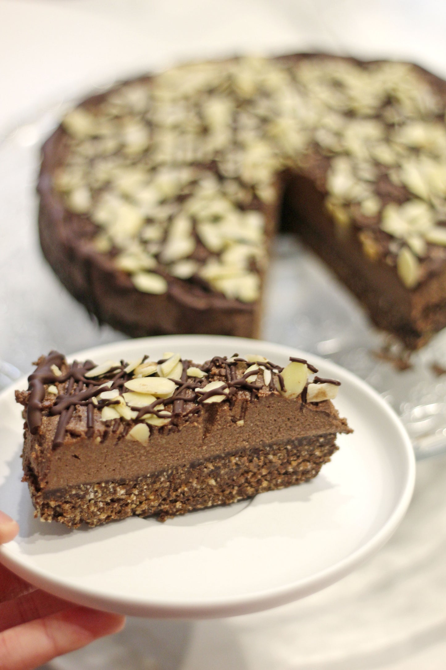 Diabetic Chocolate cake slice